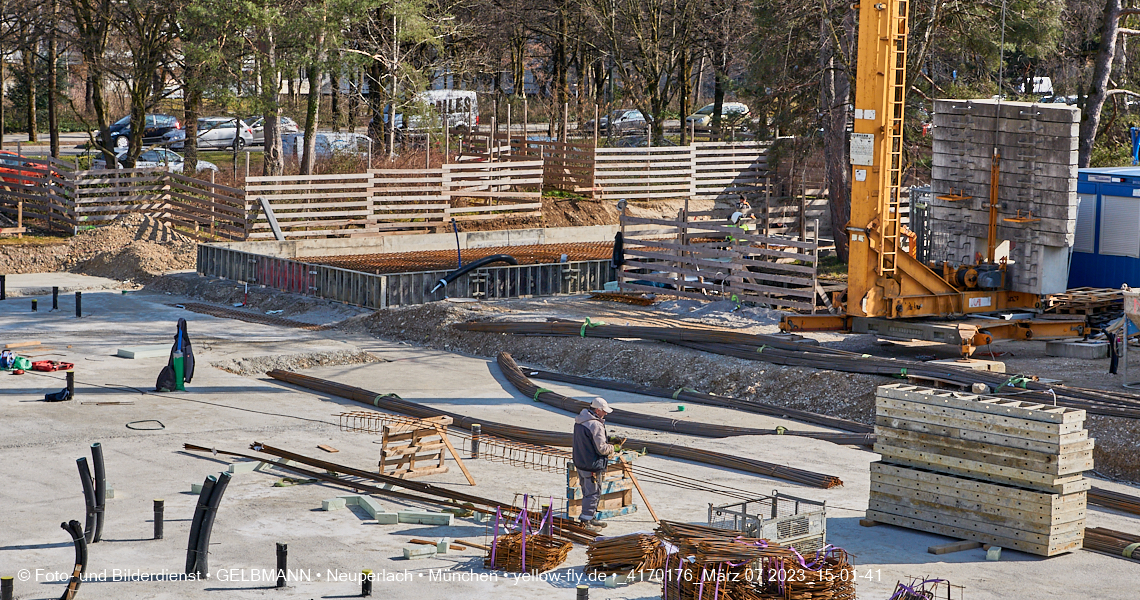 07.03.2023 - Baustelle an der Quiddestraße Haus für Kinder in Neuperlach